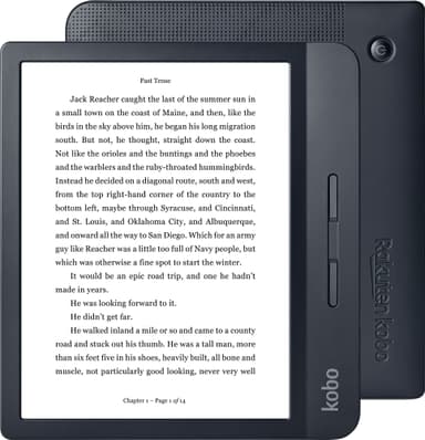 Kobo Libra H20 e-kirjan lukulaite (musta)