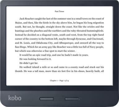 Kobo Libra H20 e-kirjan lukulaite (musta)