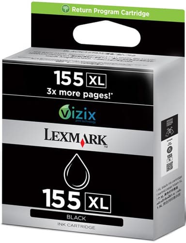 Lexmark Ink 155XL Vizix 2.0 mustekasetti (musta)