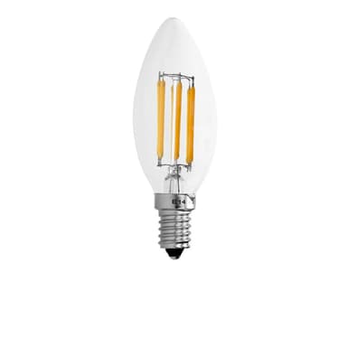 ECD Germany 4 kpl LED kynttilä E14 6W filamentti - Lämmin valkoinen 2800K - 606 Lumen - 120 ° katselukulma - AC 220-240 V - pysyvät piilossa ja korvat