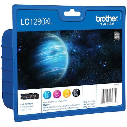 Brother LC-1280XLVAL XL mustekasetti (4 värin monipakkaus)