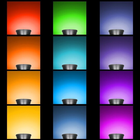 4 x LED Spot RGB GU10 3W + kaukosäädin