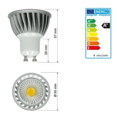 ECD Germany 20 x LED-valonheitin COB GU10 kohdevalaisimen polttimo valo
