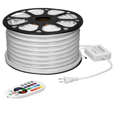 Neon LED-nauha 20 m, RGB, vedenpitävä - 60 LEDiä per metri.