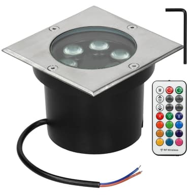 2 x 5W LED upotetut lattiavalaisimet kulmikas RGBW