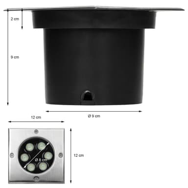 2 x 5W LED upotetut lattiavalaisimet kulmikas RGBW