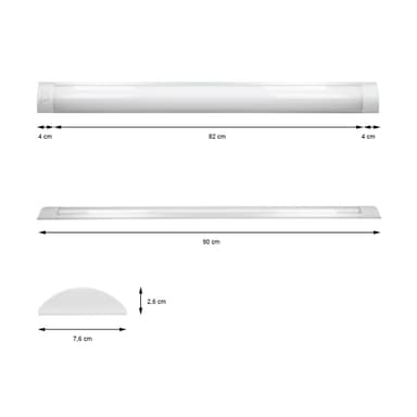 LED-kattovalaisin 90 cm, 28W, viileän valkoinen