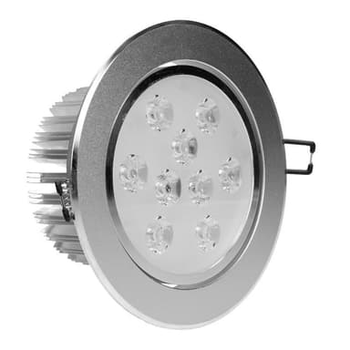 ECD Germany 2er Pack LED upotettava valaisin 9W 230V - pyöreä Ø13,5cm - 668