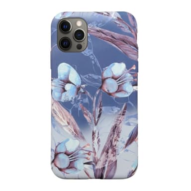 Ympäristöystävällinen painettu iPhone 12 Pro Kotelo - Blue Floral