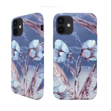 Ympäristöystävällinen painettu iPhone 12 mini Kotelo - Blue Floral