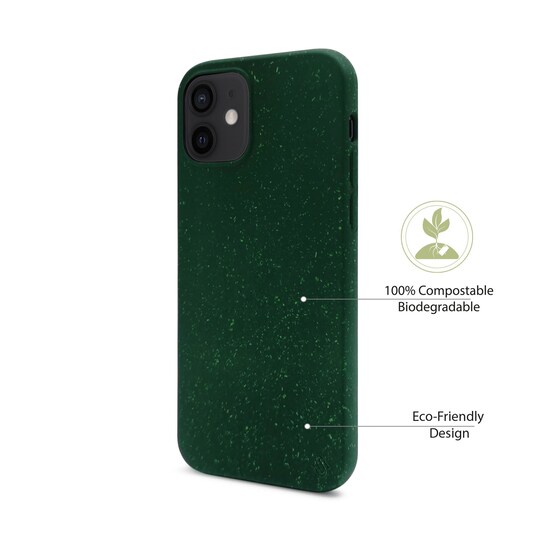 Ympäristöystävällinen Aitoa nahkaa iPhone 12 mini Kotelo - Dark Green