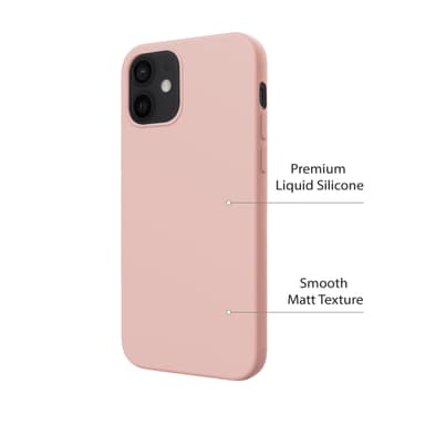 iPhone 12  Nestemäinen silikoni Kotelo- Pink