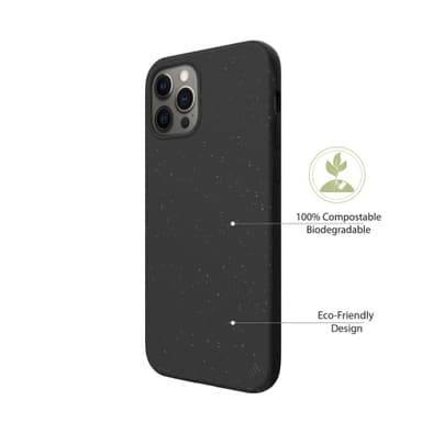 Ympäristöystävällinen Aitoa nahkaa iPhone 12 Pro Kotelo - Black