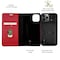 Ympäristöystävällinen Aitoa nahkaa iPhone 12 Pro Max  lompakkokotelo 2 in 1 -Black