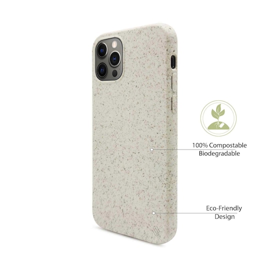 Ympäristöystävällinen Aitoa nahkaa iPhone 12 Pro Max Kotelo - White