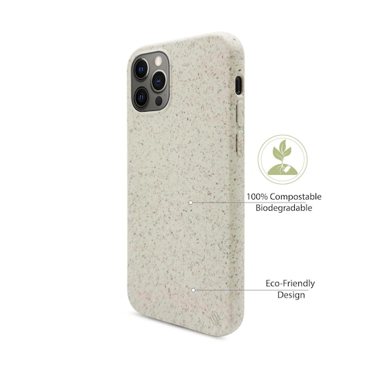 Ympäristöystävällinen Aitoa nahkaa iPhone 12 Pro Kotelo - White