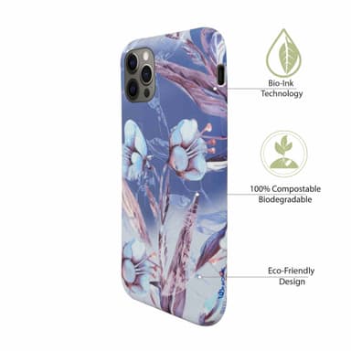 Ympäristöystävällinen painettu iPhone 12 Pro Max  Kotelo - Blue Floral