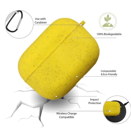 Ympäristöystävällinen Airpods Pro Kotelo Yellow