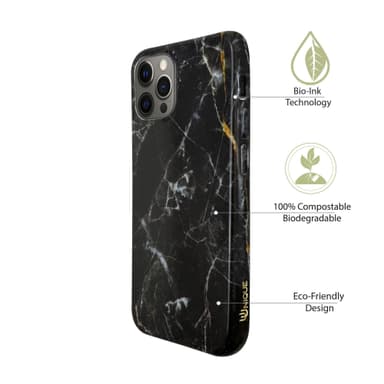 Ympäristöystävällinen painettu iPhone 12 Pro Max  Kotelo - Black Marble