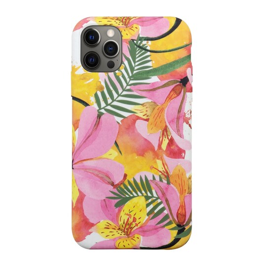 Ympäristöystävällinen painettu iPhone 12 Pro Kotelo - Yellow Floral