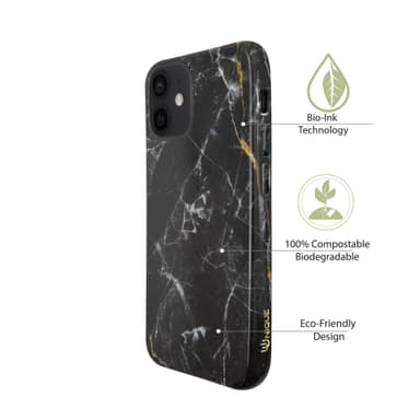 Ympäristöystävällinen painettu iPhone 12 mini Kotelo - Black Marble