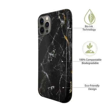 Ympäristöystävällinen painettu iPhone 12 Pro Kotelo - Black Marble