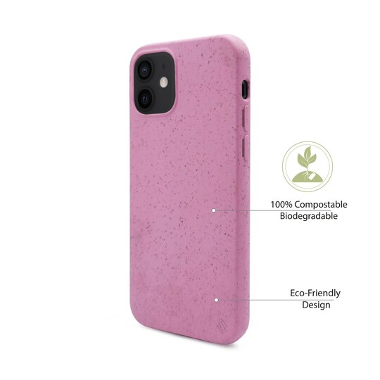Ympäristöystävällinen Aitoa nahkaa iPhone 12 mini Kotelo - Pink