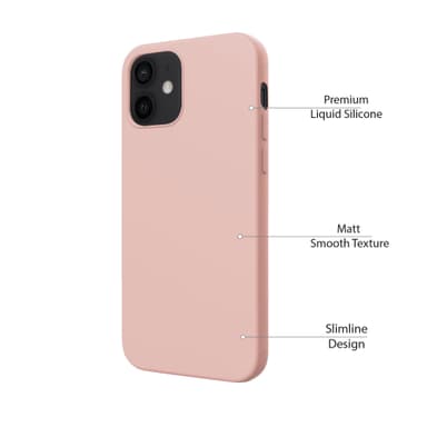 iPhone 12 mini Nestemäinen silikoni Kotelo- Pink