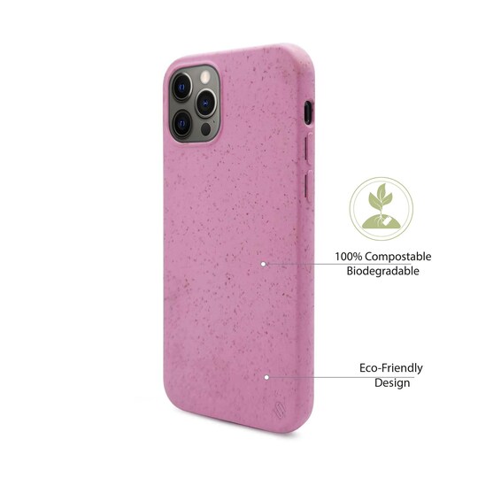 Ympäristöystävällinen Aitoa nahkaa iPhone 12 Pro Kotelo - Pink