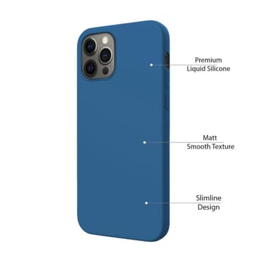 iPhone 12 Pro Max   Nestemäinen silikoni Kotelo- Blue