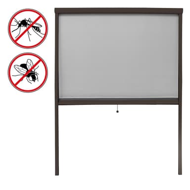Moskiittoverkkoja hyttysverkkorullakaihdin rullaverho alumiinirunko ikkuna netto Brown 130x160cm