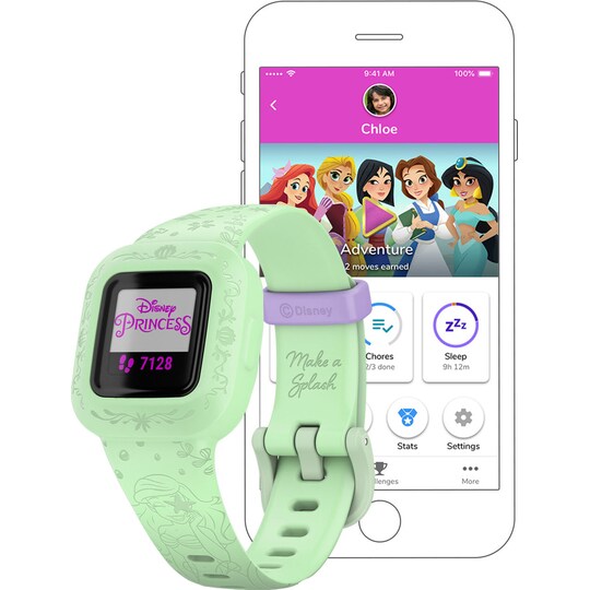 Garmin Vivofit Jr. 3 aktiivisuusranneke (Disney, The Little Mermaid)