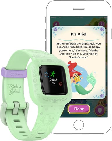 Garmin Vivofit Jr. 3 aktiivisuusranneke (Disney, The Little Mermaid)