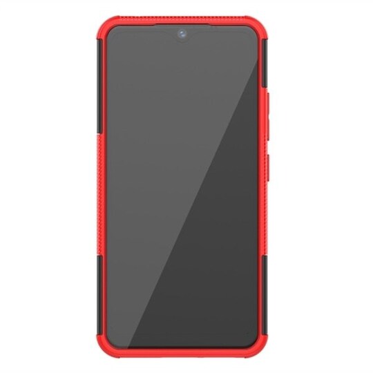 Suojakuori telineellä Samsung Galaxy A70e - Punainen/Musta