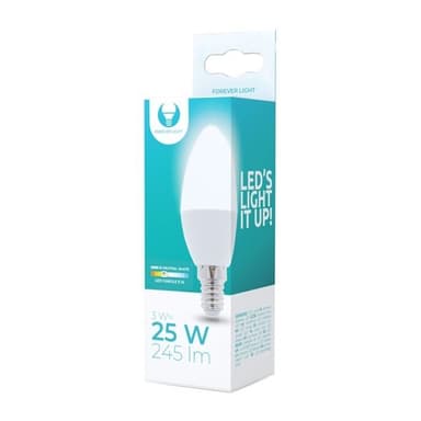LED-Lamppu E14 C37 3W 230V 4500K 245lm