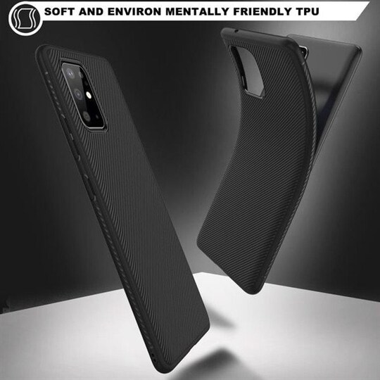 Pehmeä TPU-kuori mustana Samsung Galaxy S20+ mallille