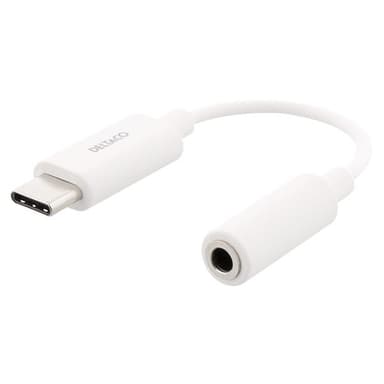 Deltaco USB-C - 3,5 mm sovitin, stereo 11cm