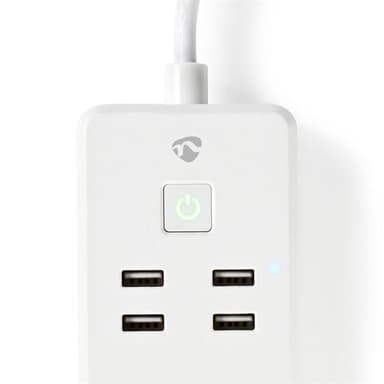 Nedis Älykäs Wi-Fi-jatkopistorasia 3x Suko tyyppi F 4x USB 16 A