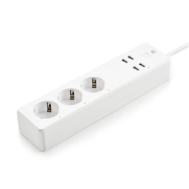 Nedis Älykäs Wi-Fi-jatkopistorasia 3x Suko tyyppi F 4x USB 16 A