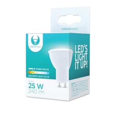 LED-Lamppu GU10 3W 230V 3000K 240lm