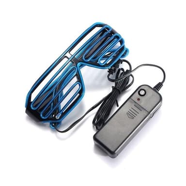 Vilkkuvat Neon LED-lasit - Sininen valo