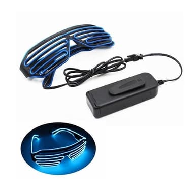 Vilkkuvat Neon LED-lasit - Sininen valo