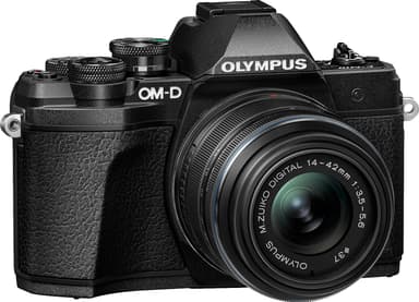 Olympus E-M10 Mark IIIS järjestelmäkamera (musta)