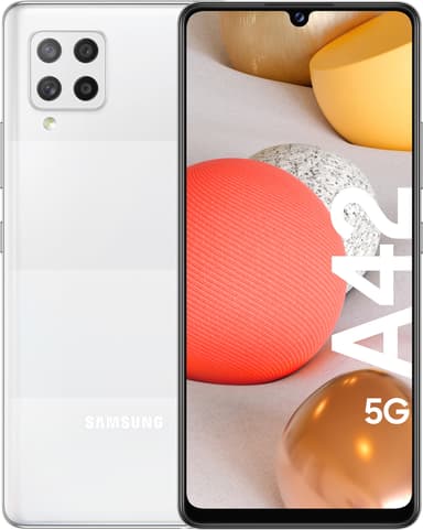 Samsung Galaxy A42 5G älypuhelin 4/128GB (Prism Dot White)