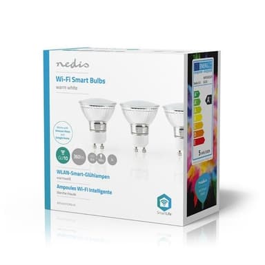 Wi-Fi Smart LED-lamppu Lämpimän valkoinen  GU10 3-kpl