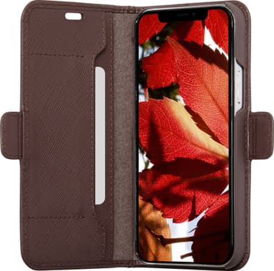 Dbramante1928 Milano iPhone 12/12 Pro lompakkokotelo (Dark Chocolate)