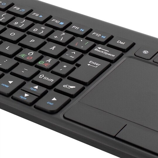 Langaton mini tgb, Pohjoismainen, touchpad, USB, musta