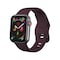 Apple Watch -rannekoru 42/44 silikoni - tummanpunainen