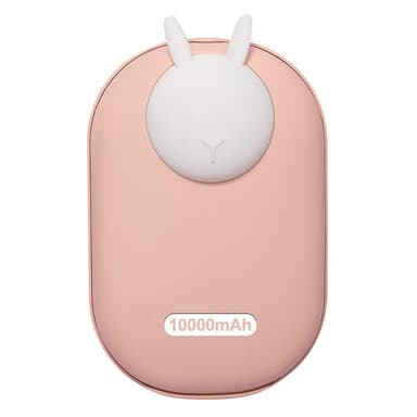 Ladattava kädenlämmitin ja powerbank 10000 mAh - vaaleanpunainen