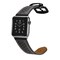 Apple Watch -rannekoru 38 mm aitoa nahkaa - musta / ruskea